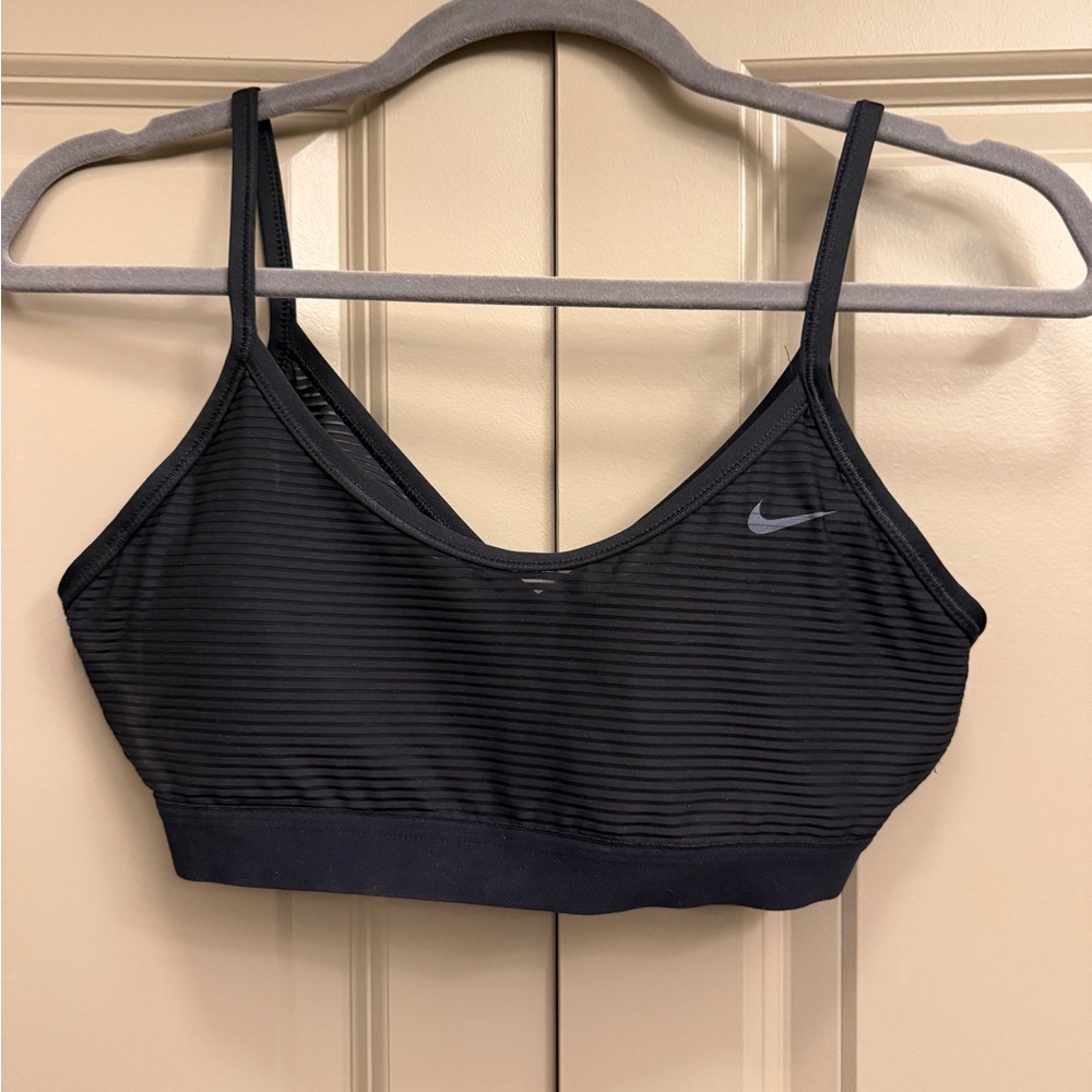Nike Black Racerback Sports Bra with Breathable Mesh